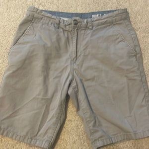 Khaki flat front chino